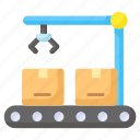 conveyor, belt, logistics, distribution, products, pallet, boxes