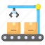 conveyor, belt, logistics, distribution, products, pallet, boxes 