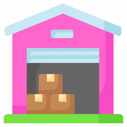 Warehouse, godown, parcels, depository, storehouse, distribution, stockroom icon - Download on Iconfinder