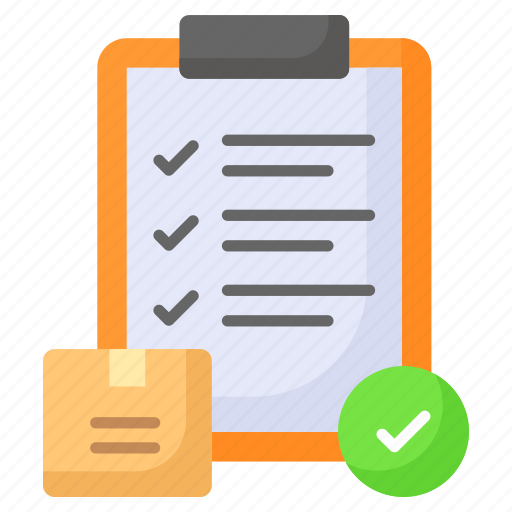 Approved, order, checklist, parcel, delivery, logistics, fulfillment icon - Download on Iconfinder