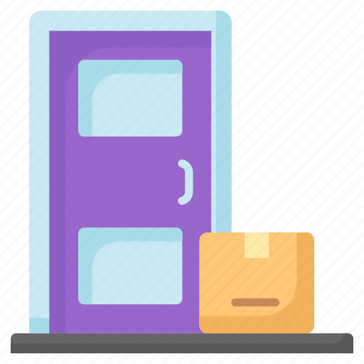 Home, delivery, house, package, parcel, box, doorstep icon - Download on Iconfinder