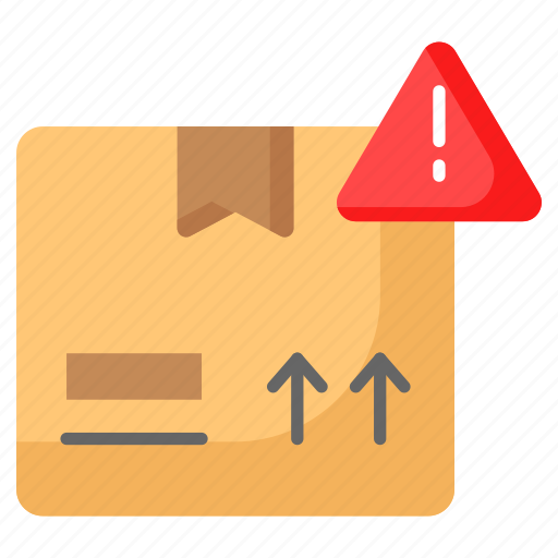 Parcel, package, courier, warning, error, alert, delivery icon - Download on Iconfinder
