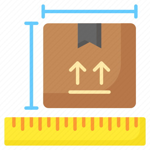 Package, parcel, dimensions, measurement, logistics, delivery, size icon - Download on Iconfinder