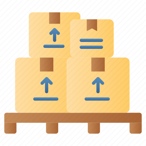 Pallet, cargo, boxes, logistics, cardboard, stack, shipping icon - Download on Iconfinder