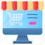 online, shopping, ecommerce, commerce, shop, computer, cart 