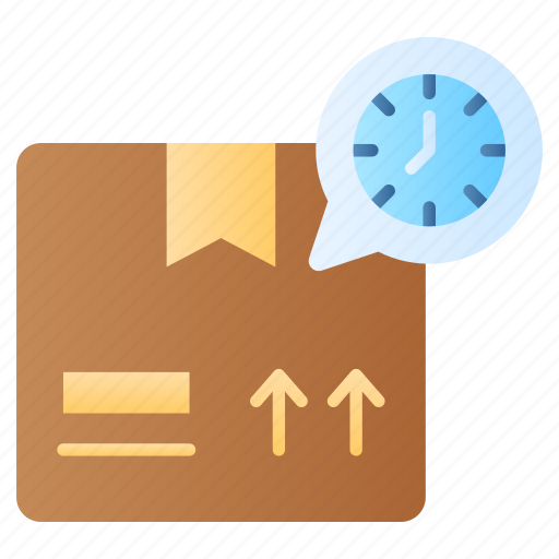 Parcel, package, processing, time, watch, cardboard, delivery icon - Download on Iconfinder