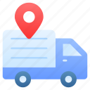 cargo, truck, location, tracking, package, transport, cardboard