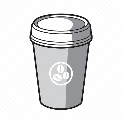Black and white, coffee, coffee cup, drink, to go icon - Download on Iconfinder