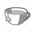 black and white, cup, drink, tea, tea cup 