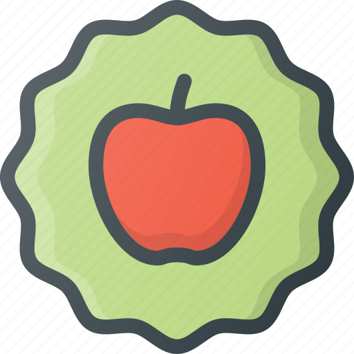 Apple, fruit, sticker, vegan icon - Download on Iconfinder