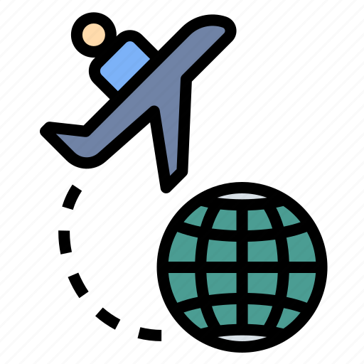 Abroad, airplane, cooperative, flight, pilot, traveling icon - Download on Iconfinder