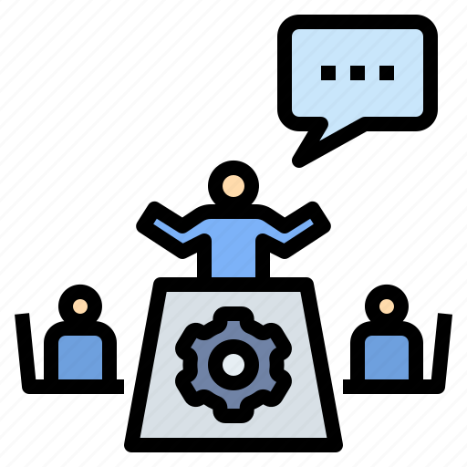 Brainstorming, conversation, discussion, explain, meeting, teamwork icon - Download on Iconfinder