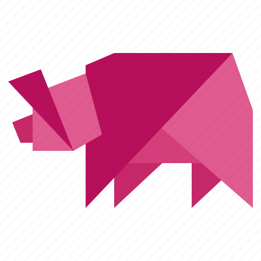 Pig, paper, origami, art, animals icon - Download on Iconfinder