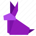 rabbit, paper, origami, art, animals