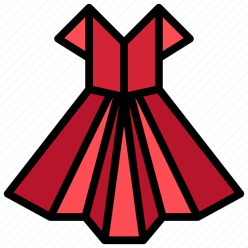 Dress, origami, art, paper icon - Download on Iconfinder