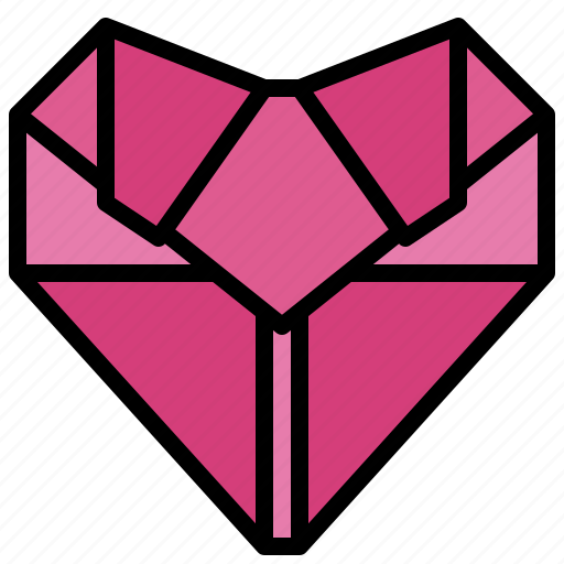 Heart, paper, origami, art, animals icon - Download on Iconfinder
