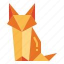 fox, origami, handcraft, paper, animal