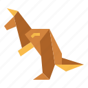 kangaroo, origami, handcraft, paper, animal