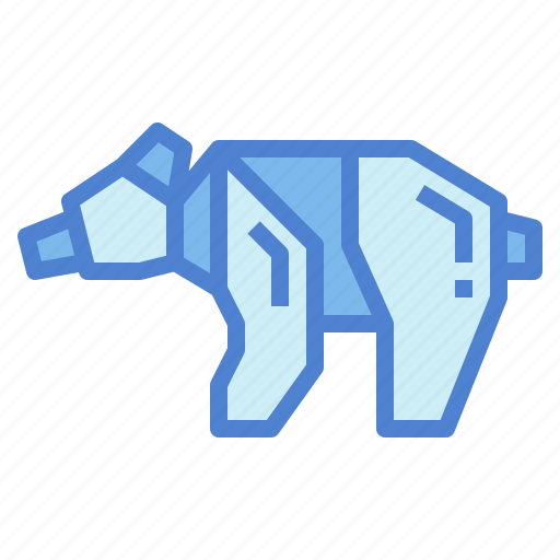 Bear, origami, handcraft, paper, animal icon - Download on Iconfinder
