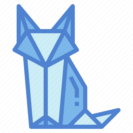 Fox, origami, handcraft, paper, animal icon - Download on Iconfinder