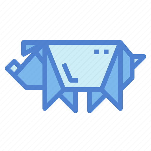 Pig, origami, handcraft, paper, animal icon - Download on Iconfinder