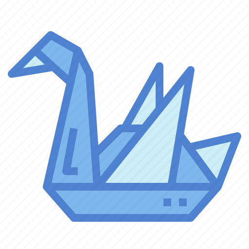 Swan, origami, handcraft, paper, animal icon - Download on Iconfinder