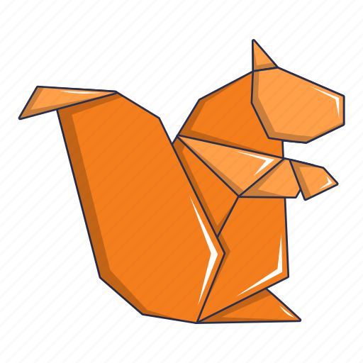 Animal, cartoon, logo, object, origami, squirrel, vi51 icon - Download on Iconfinder