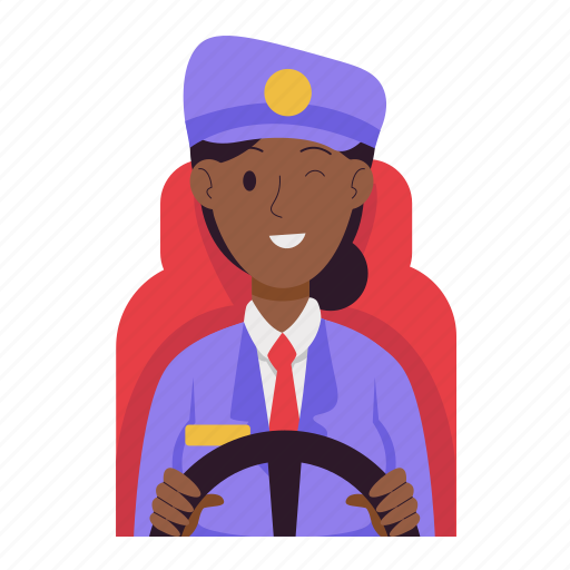 Driver, drive, woman, driving, bus, public transportation, transport icon - Download on Iconfinder