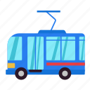 trolleybus, trolley, city, electric, bus, public transportation, transport, facility, urban