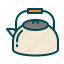 teapot, outdoor, nature, kettle, camping, water, adventure 