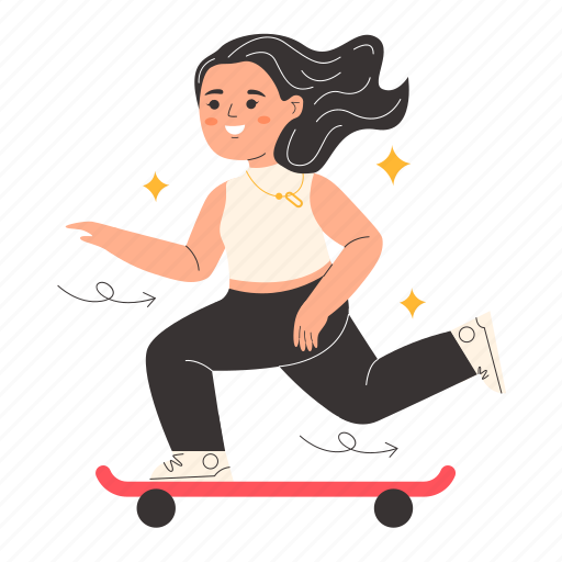 Skateboarding, skateboard, skateboarder, skating, sport, outdoor activity, adventure activity illustration - Download on Iconfinder