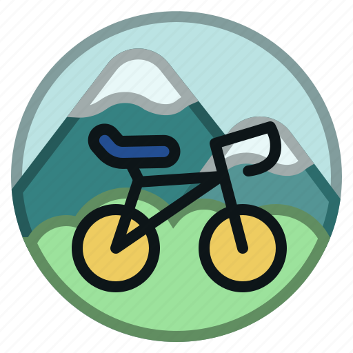 Adventure, bicycle, mountain bike, transportation, travel icon - Download on Iconfinder