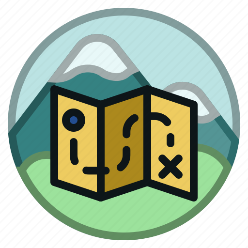 Adventure, camping, map, route, travel icon - Download on Iconfinder