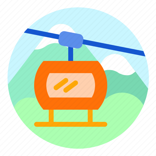Cable car, mountains, nature, ropeway, transportation, travel icon - Download on Iconfinder