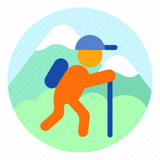 Adventure, backpacker, hiker, hiking, mountain, travel icon - Download on Iconfinder