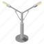 head, lamp, lighting, multiple, post, supports 