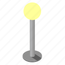 globe, lamp, light, opal, outdoor, post