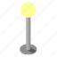 globe, lamp, light, opal, outdoor, post 