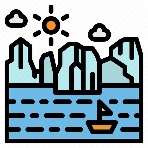 Bay, mountain, nature, river, sea icon - Download on Iconfinder