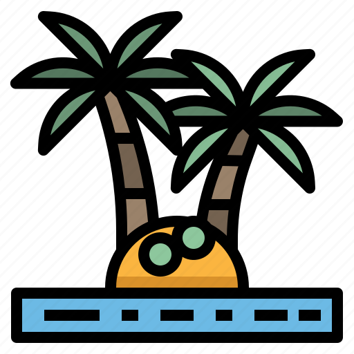 Coconut, island, palm, summer, tree icon - Download on Iconfinder