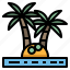 coconut, island, palm, summer, tree 