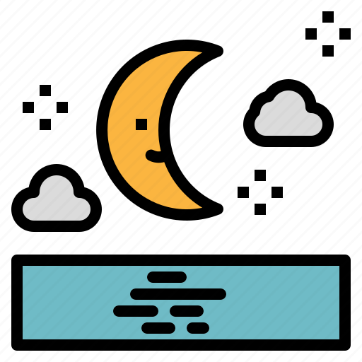 Landscape, moon, nature, night, sea icon - Download on Iconfinder