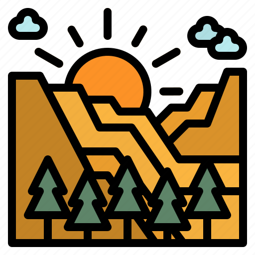Mountain, nature, sun, sunlight, sunrise icon - Download on Iconfinder