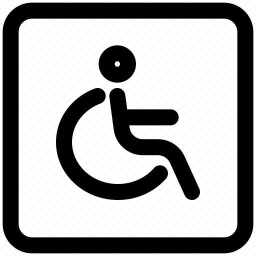Disability, outdoor, wheelchair, handicapped icon - Download on Iconfinder