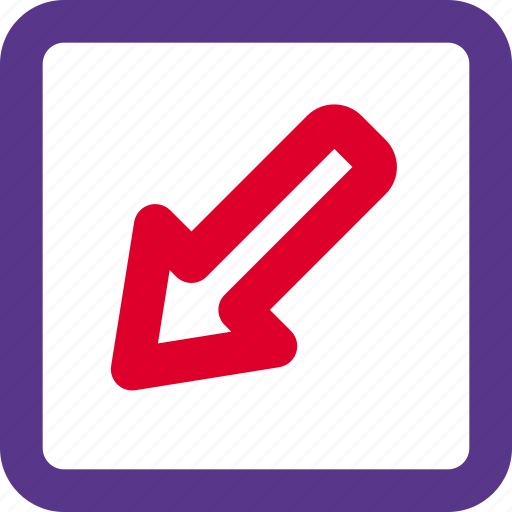 Arrow, down, left, direction icon - Download on Iconfinder