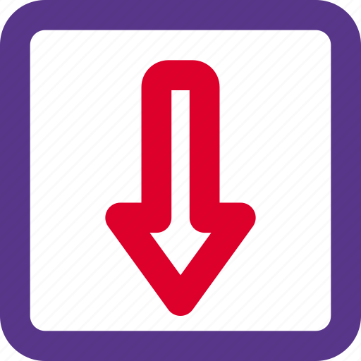Arrow, down, pictogram, direction icon - Download on Iconfinder