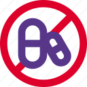 pictogram, no drugs, forbidden, banned