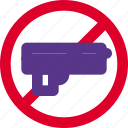 pictogram, no gun, banned