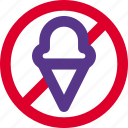 pictogram, no icecream, banned