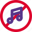 pictogram, outdoor, no music, banned 